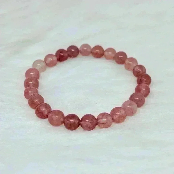 Mauvy Spar Stone Beaded Bracelet - Picture 1 of 5